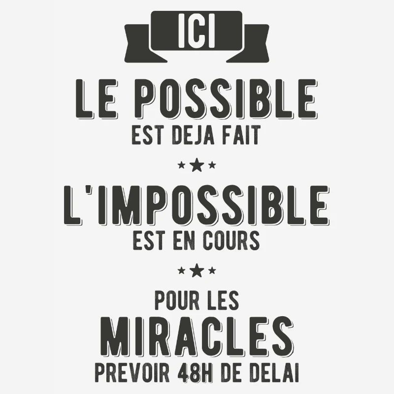 Le possible, l'impossible et les miracles