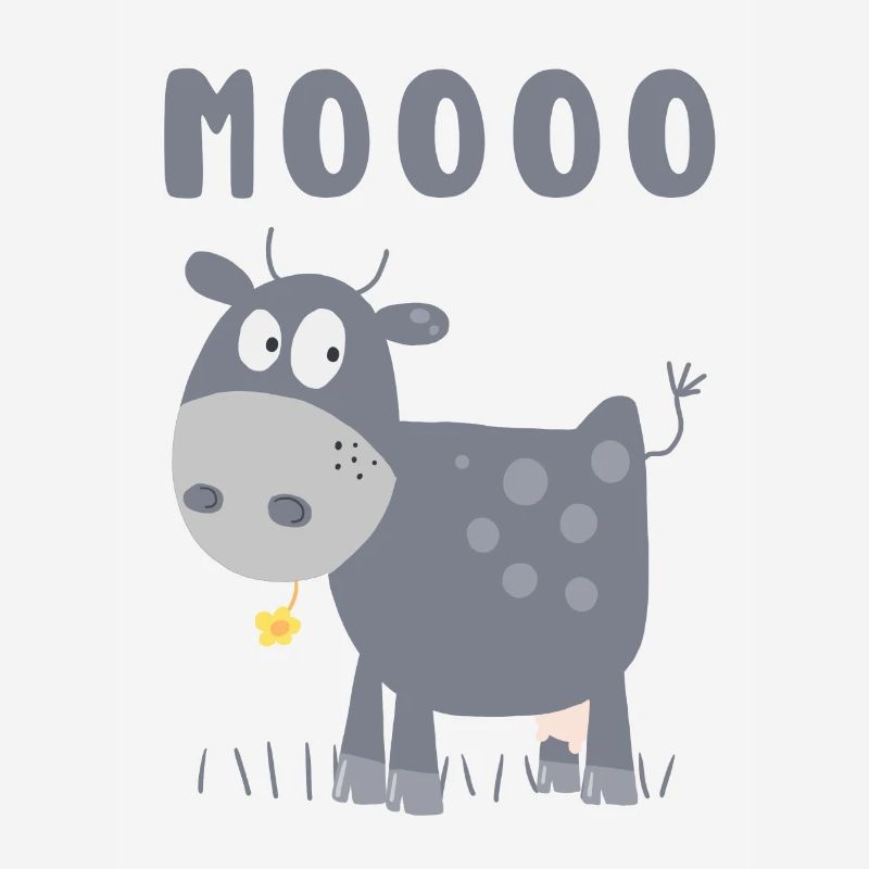 Mooo Kuh Comic Rind Bauernhoftier Comic