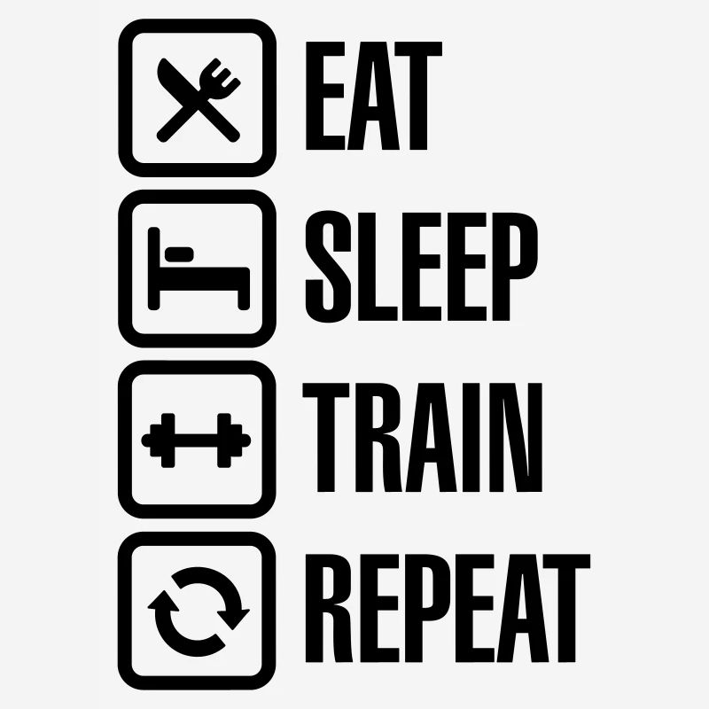 Eat sleep train repeat - bodybuilding