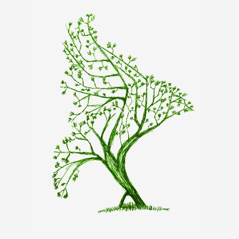 Tree Bird Shape
