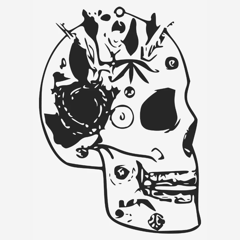 Flowered skull