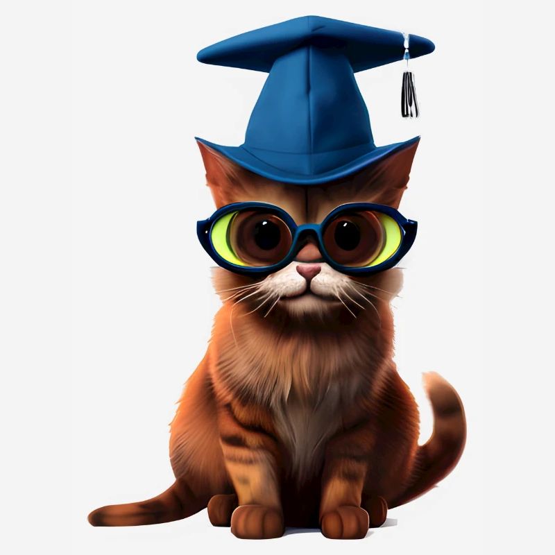 Bachelor Schulabschluss Katze Studium Absolvent