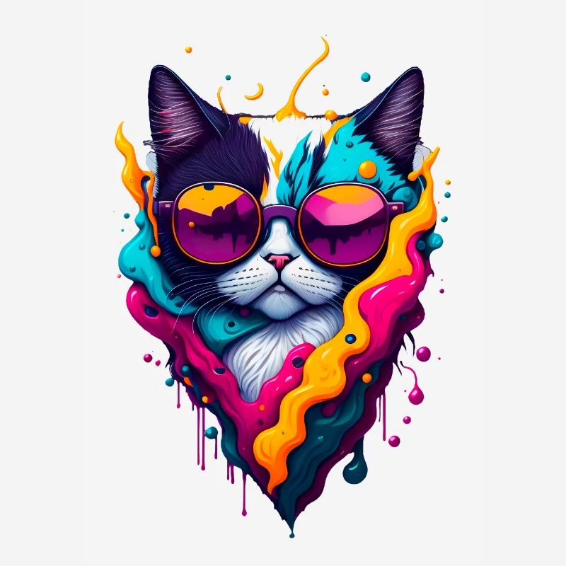 Cute abstract cat