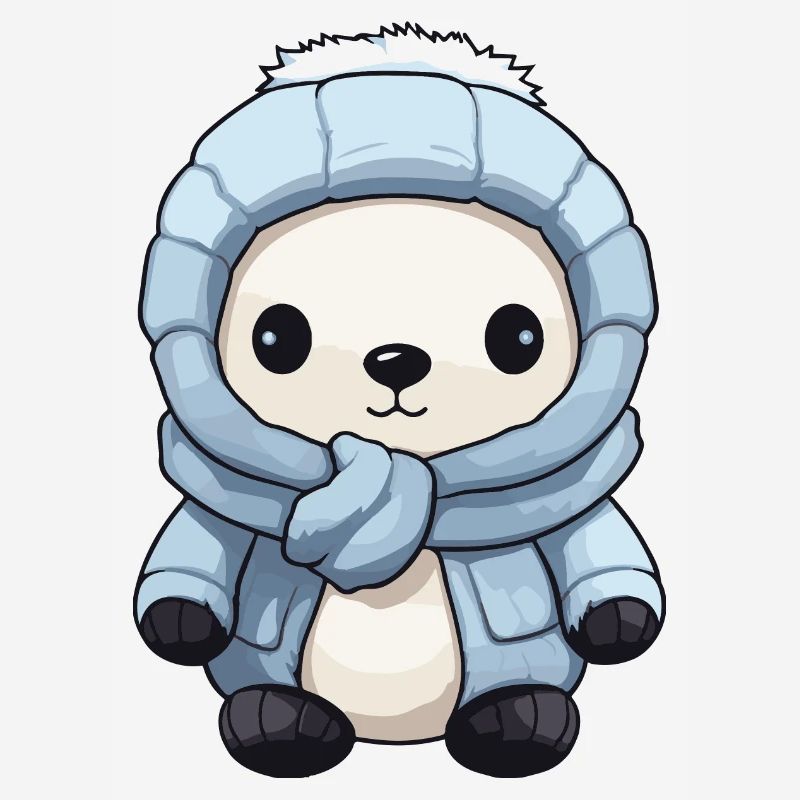 Polar Bear Winter Bear Comic Cute
