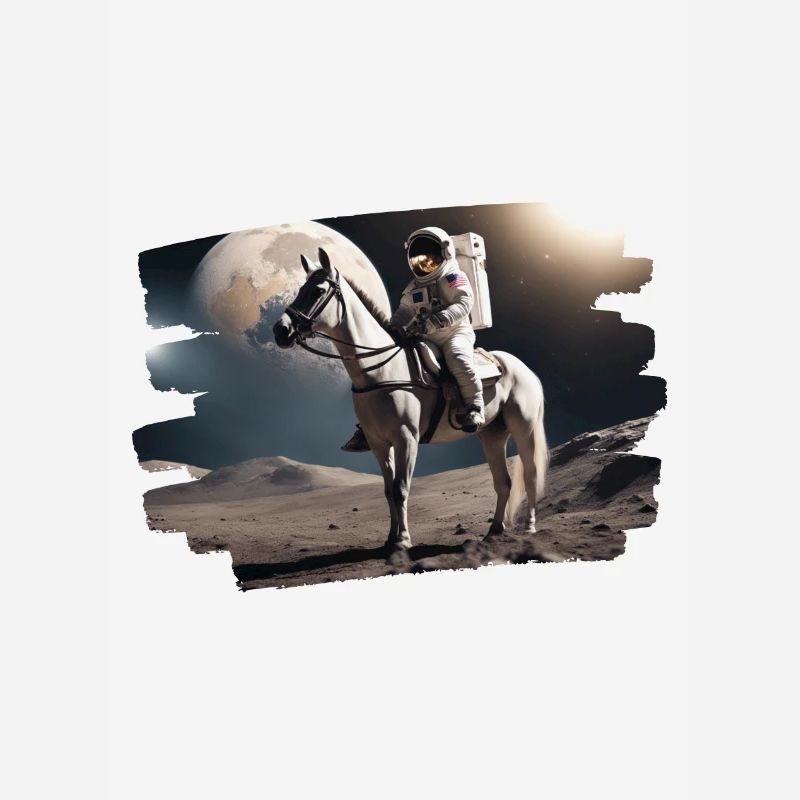 Astronaute à cheval dans l’espace