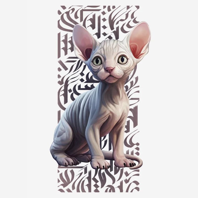 Sphynx Cat calligraphitti