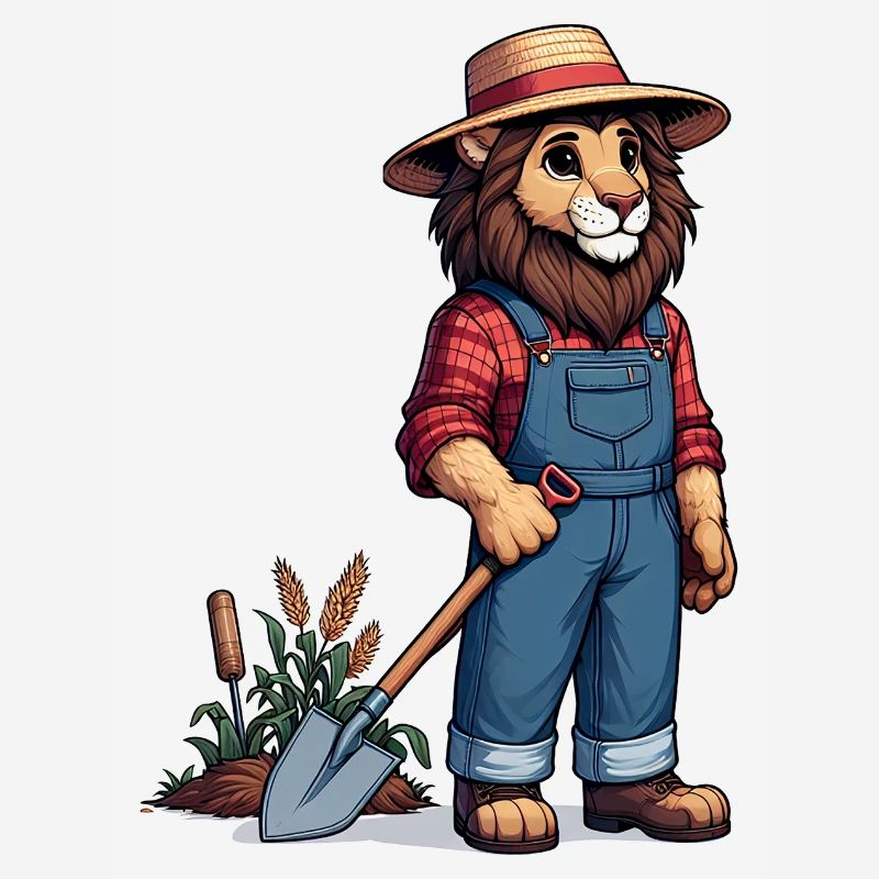 Fermier de lion mignon