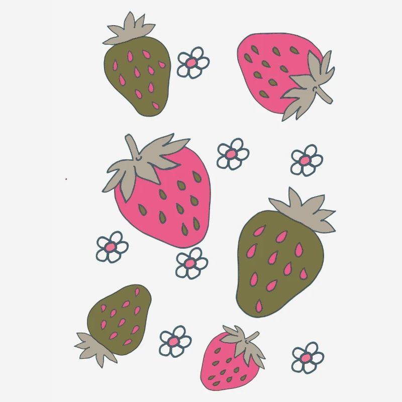 Fraises Rose Vert