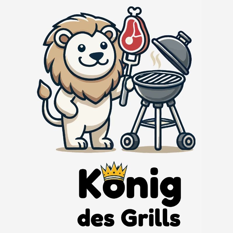 Löwe am Grill mit Krone