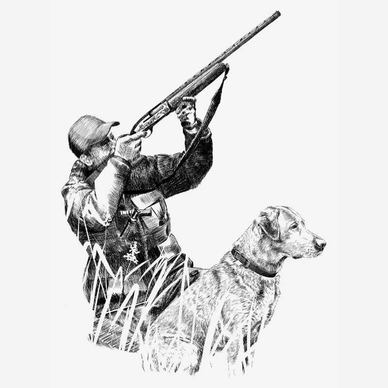 Chasseur avec chien