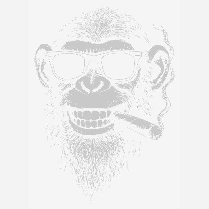 Smiling Monkey with Sunglasses Smoking a cigar
