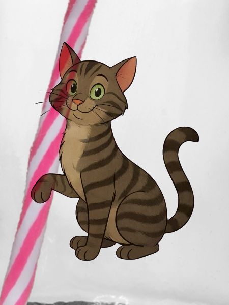 Freche getigerte Katze