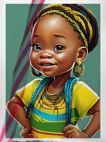Buntes Afro-Mädchen