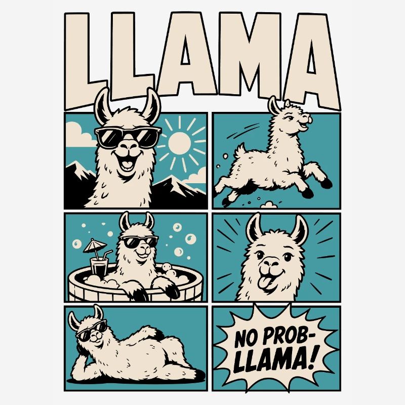 Chill Llama Comic Design