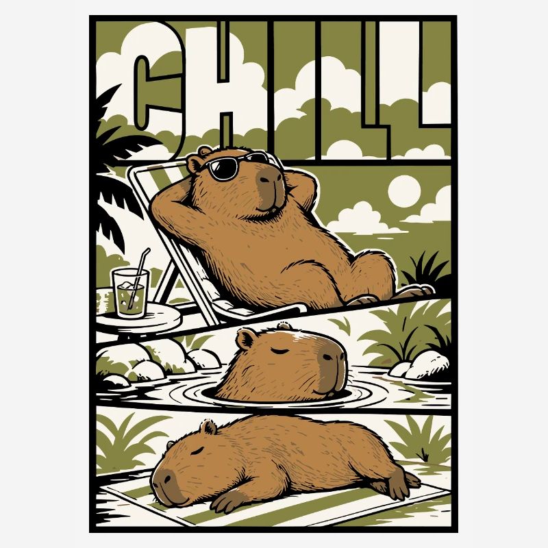 Chill Capybara Relax Design