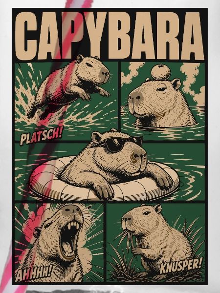 Comic Capybara Action Style