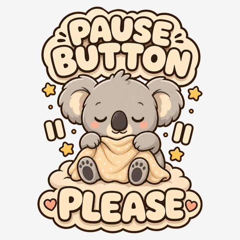 Pause Button Please Koala