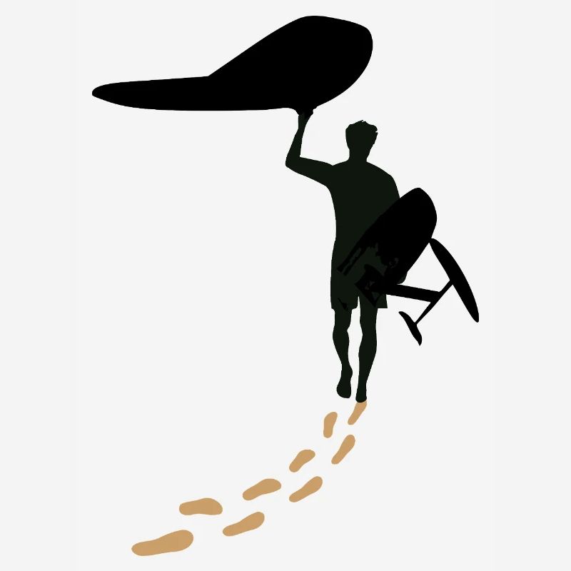 Wingfoiler avec des pas