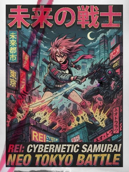 Neon-Tokyo Cyber-Samurai
