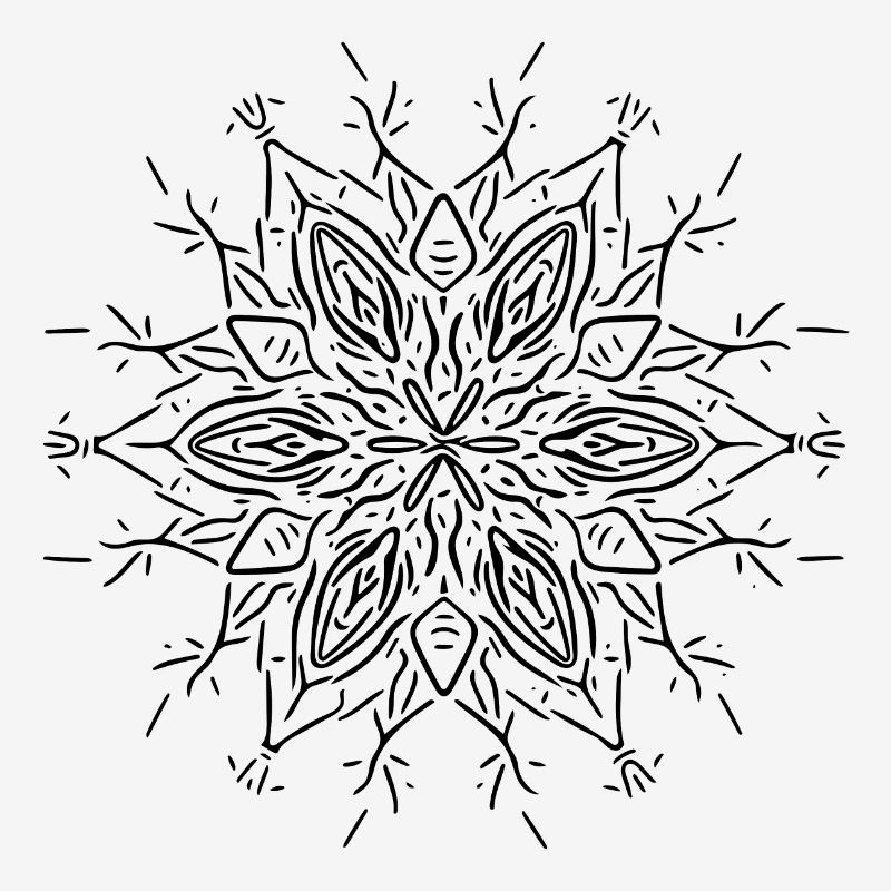 Mandala Flower Lines Shape Pattern