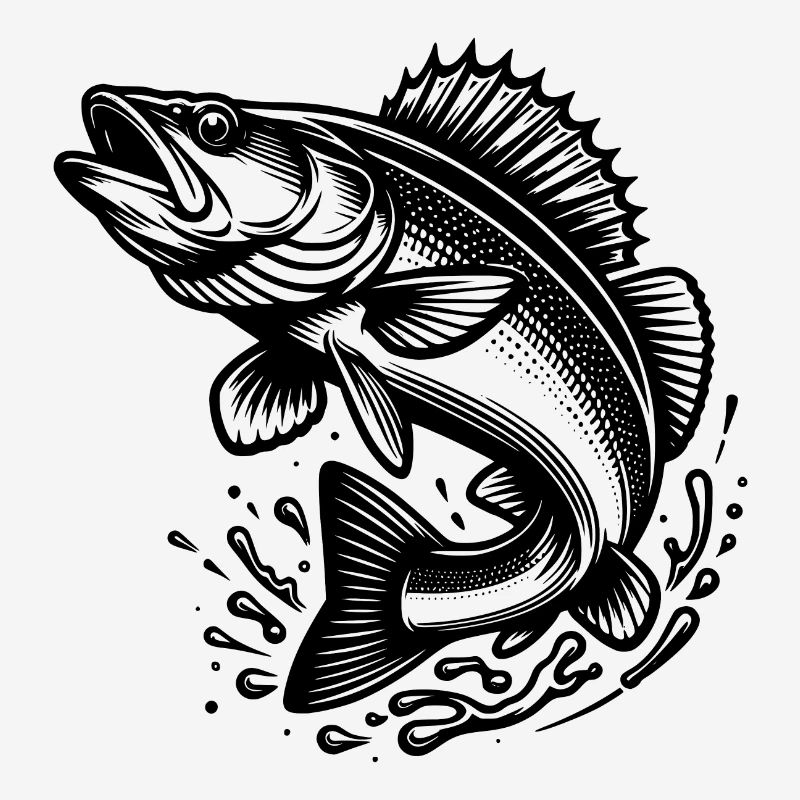 Large Jumping Zander Fish