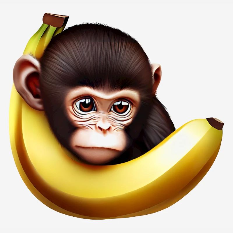 Banane à cache-cache de singe