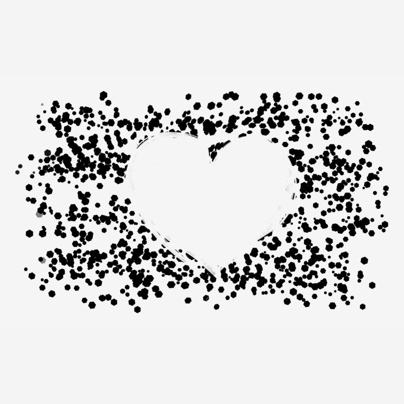 Heart Pattern Points Love Form