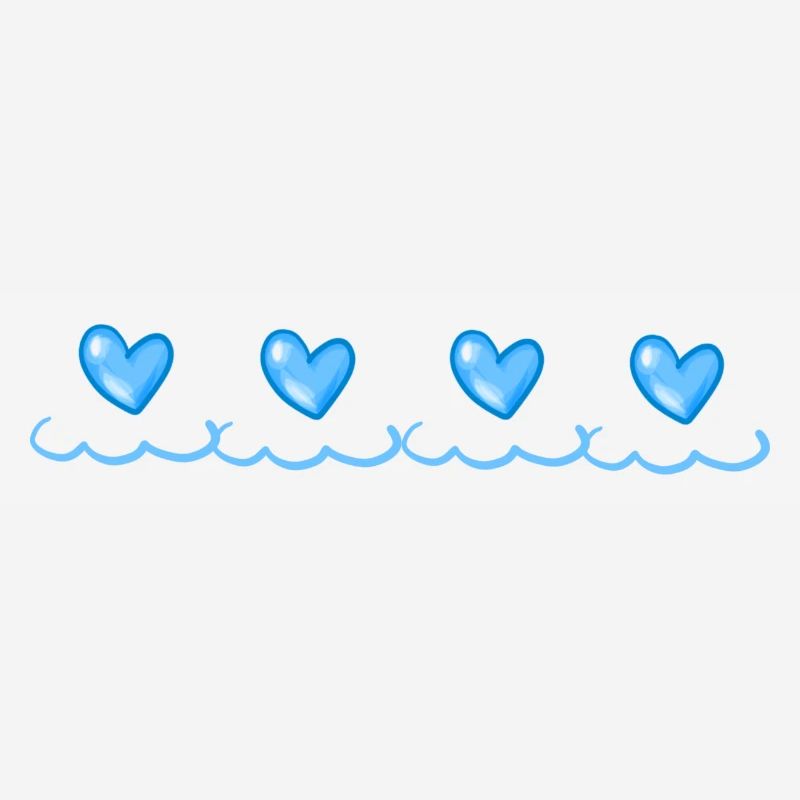 blaue herzen symbol form liebe