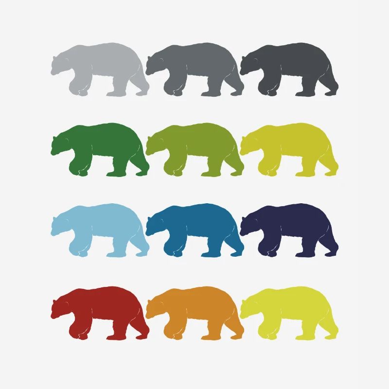 Neon Pop Art Retro Eisbär Wildtier Geschenkidee