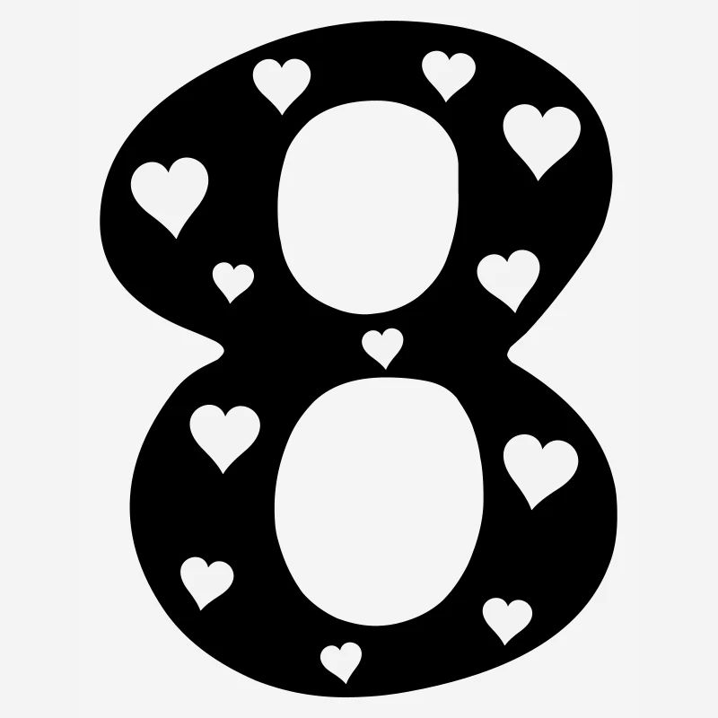 8 Geburtstag mit Herz