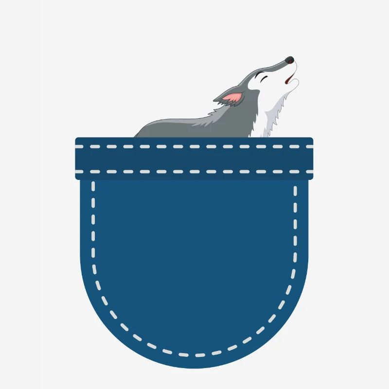 Wald Tier Waldbewohner Geschenk Brusttasche Wolf