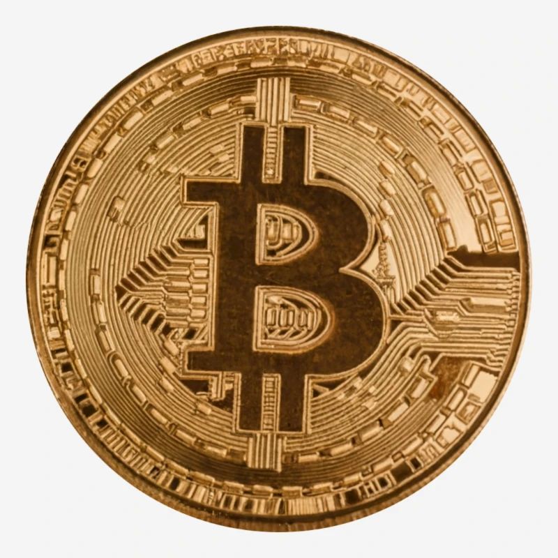 Button "BITCOIN" design, logo, sticker, magnet