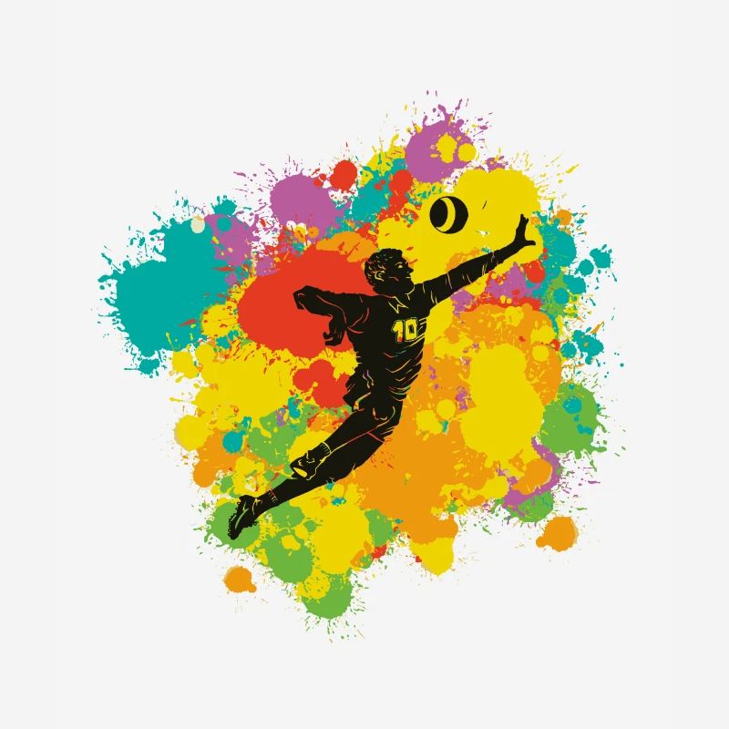 Fistball player with splash