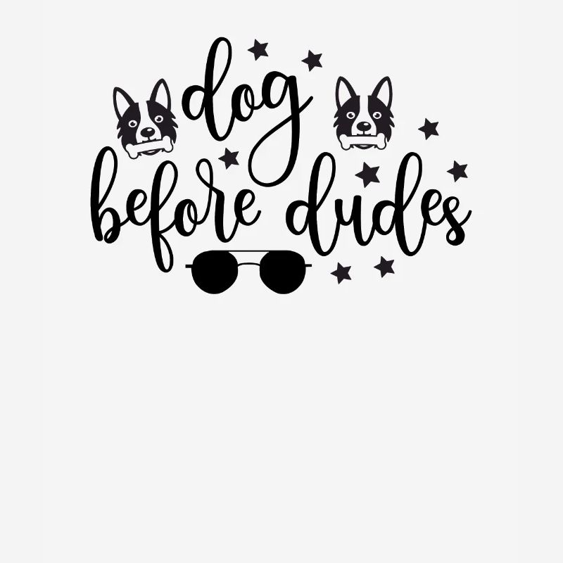 Chiens devant les gars