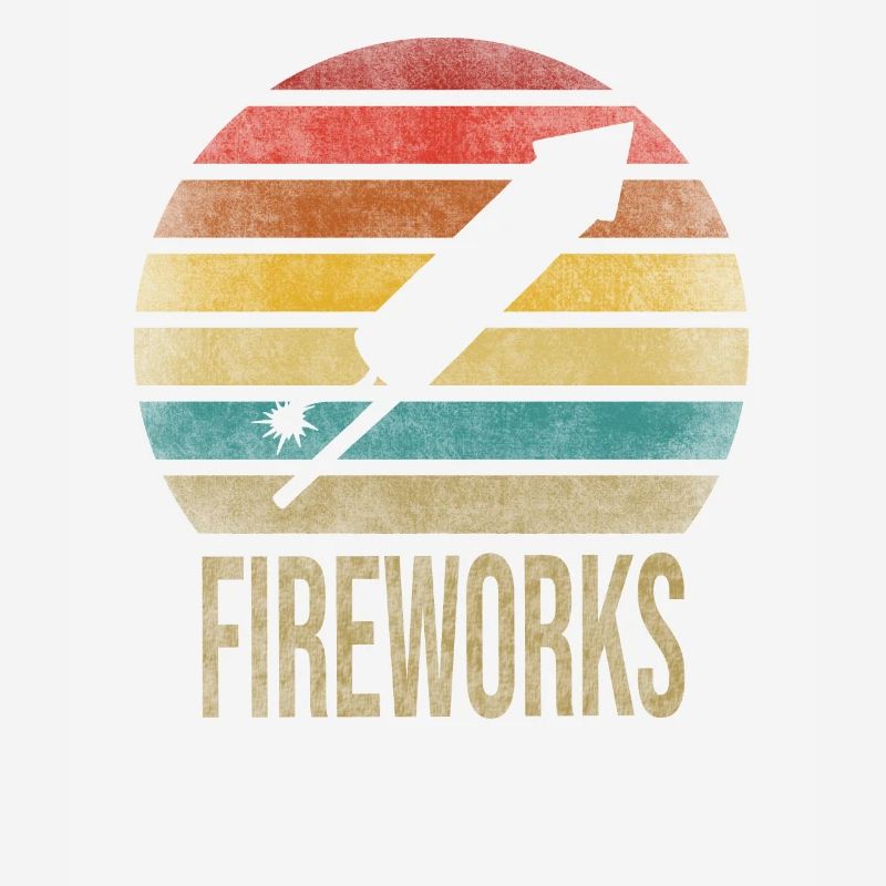 Feux d’artifice Boom Rocket Going Up Launch Retro