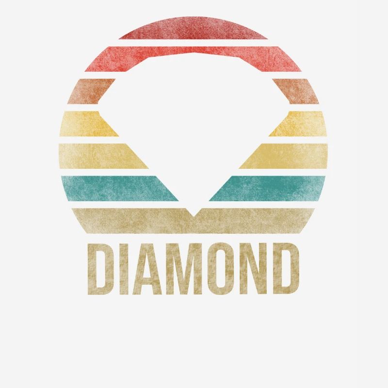 Ruby Gemstone Retro Sunset