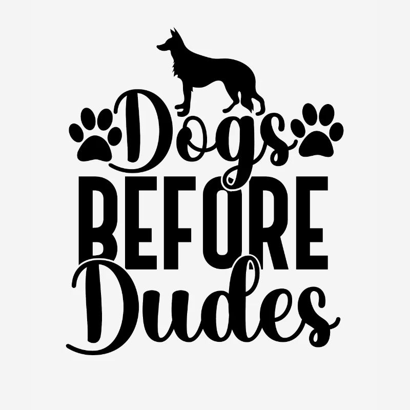 Chiens devant les gars