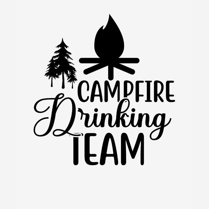 Chemise de randonnée de l’équipe de boisson au feu de camp