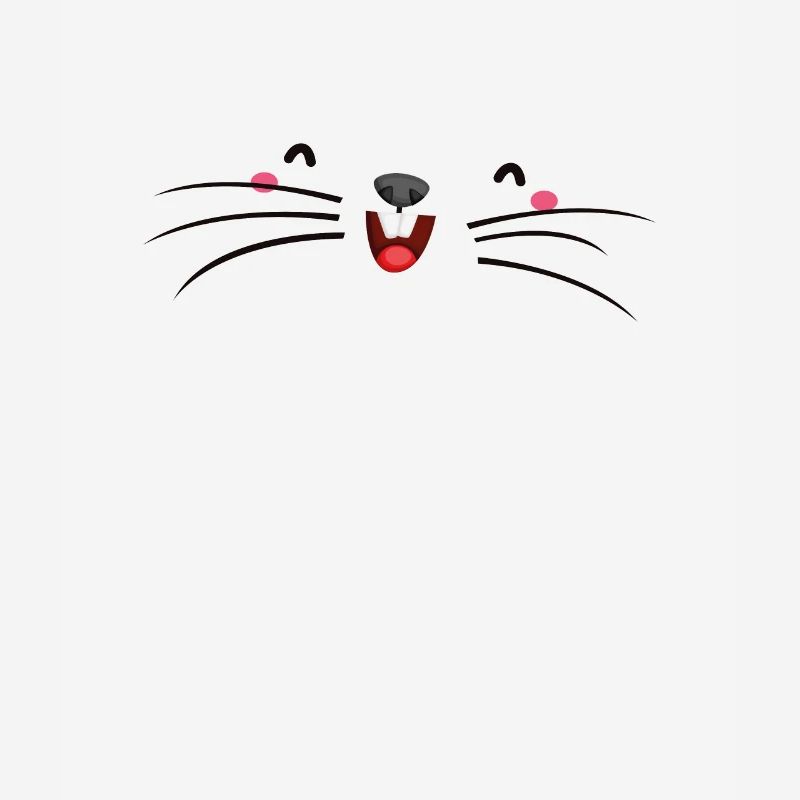 Cute White Mole Face