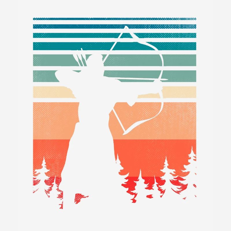 Archer blanc avec arc et flèches