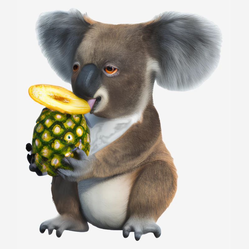 Koala and pineapple