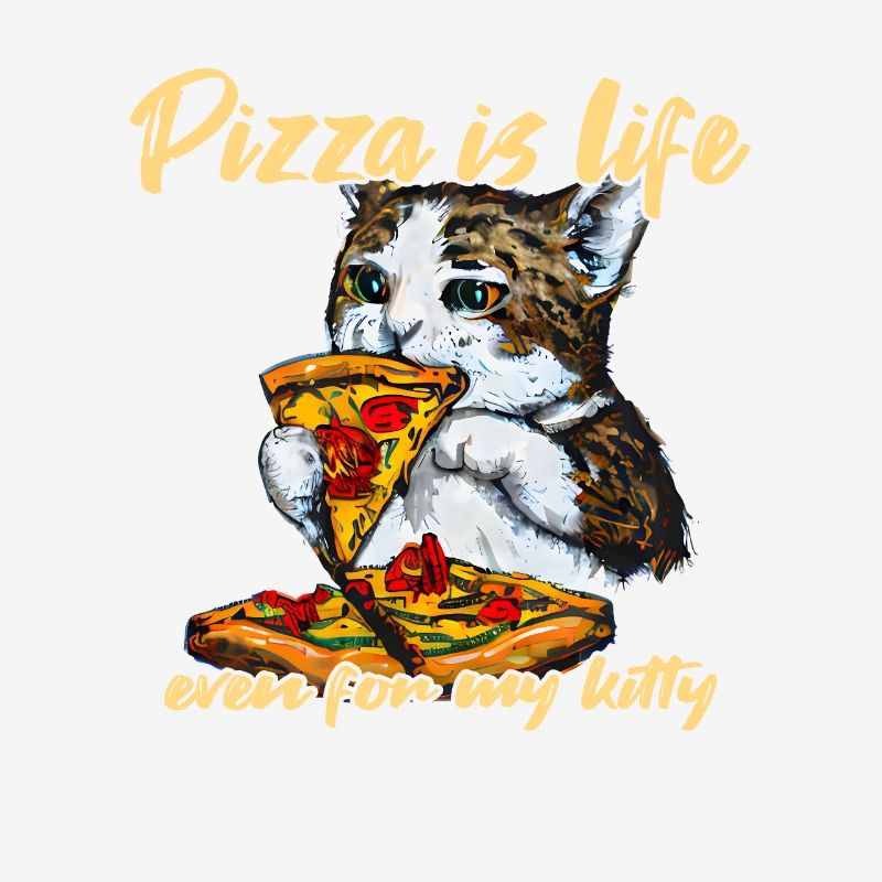 La pizza, c’est la vie même pour mon chaton