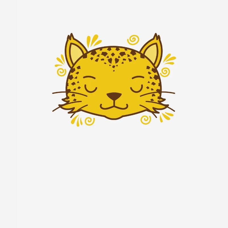 Leopard cute head big cat