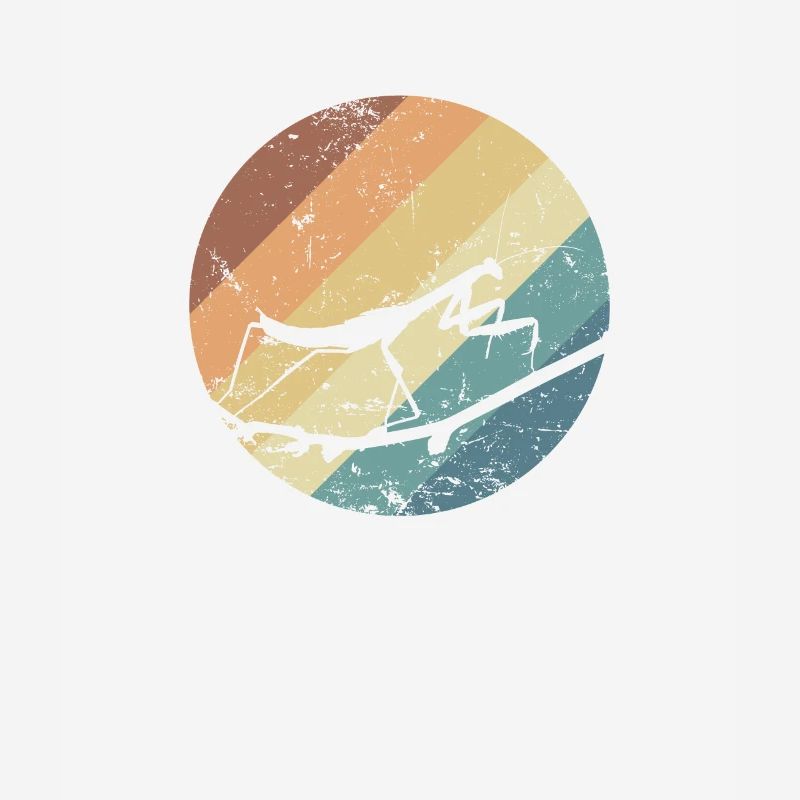 Praying mantis in gradient