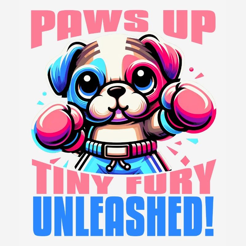 PAWS UP TINY FURY UNLEASHED MIGNON CHIEN KAWAII BOXE