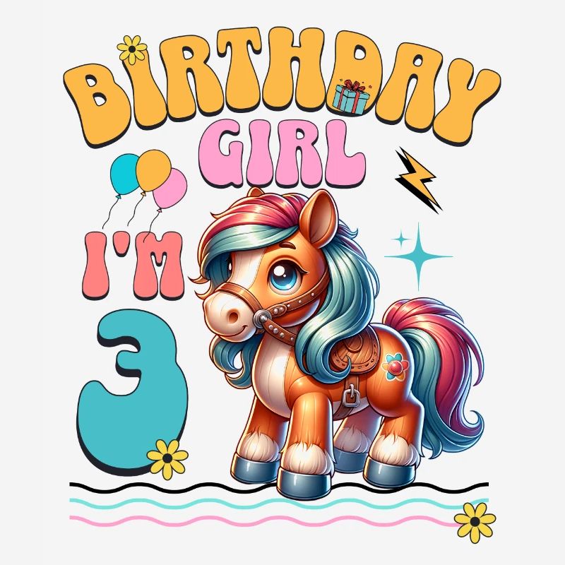 Pony 3. Geburtstag Mädchen Pferd Reiten