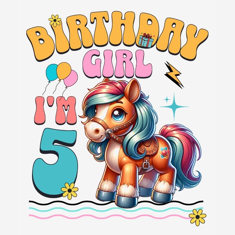 Pony 5. Geburtstag Mädchen Pferd Reiten