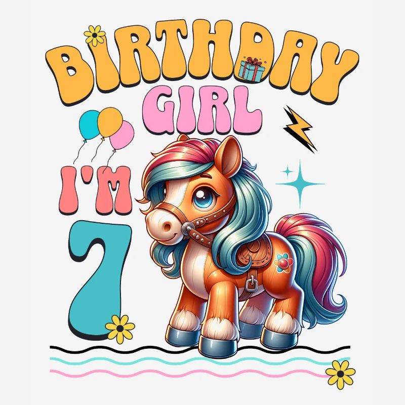 Pony 7. Geburtstag Mädchen Pferd Reiten