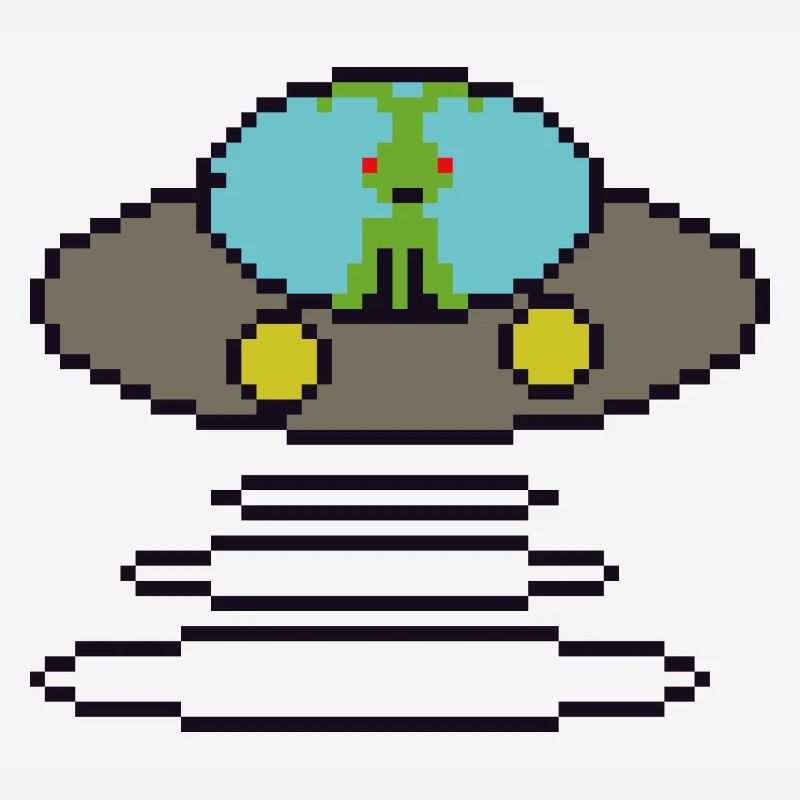 Retrogaming Pixel Ufo
