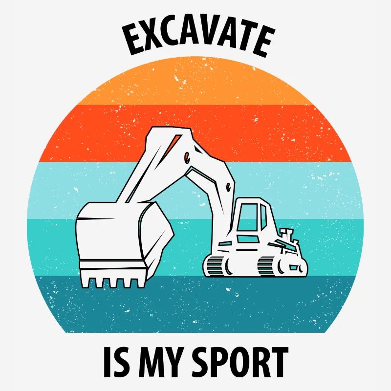 Bagger Baggerfahrer Baggerwagen